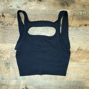 Lululemon LA front cutout crop tank